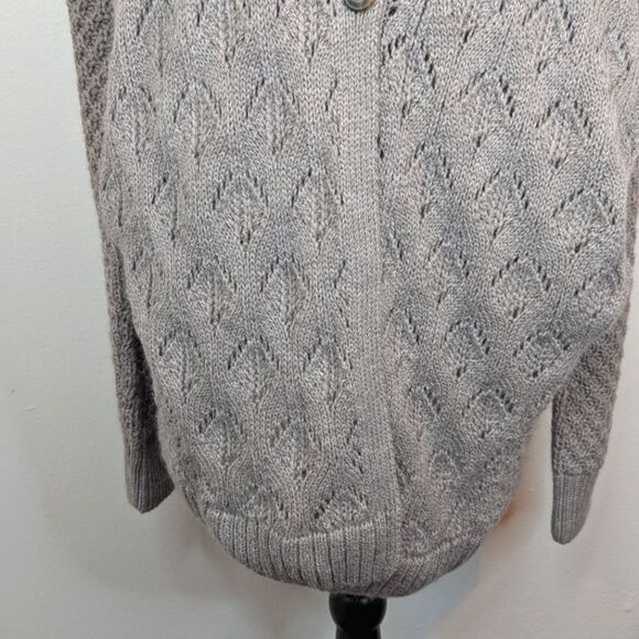 Garnet Hill Baby Alpaca Open Front Sweater Lagenlook Preppy Quiet Luxury M - Picture 4 of 10